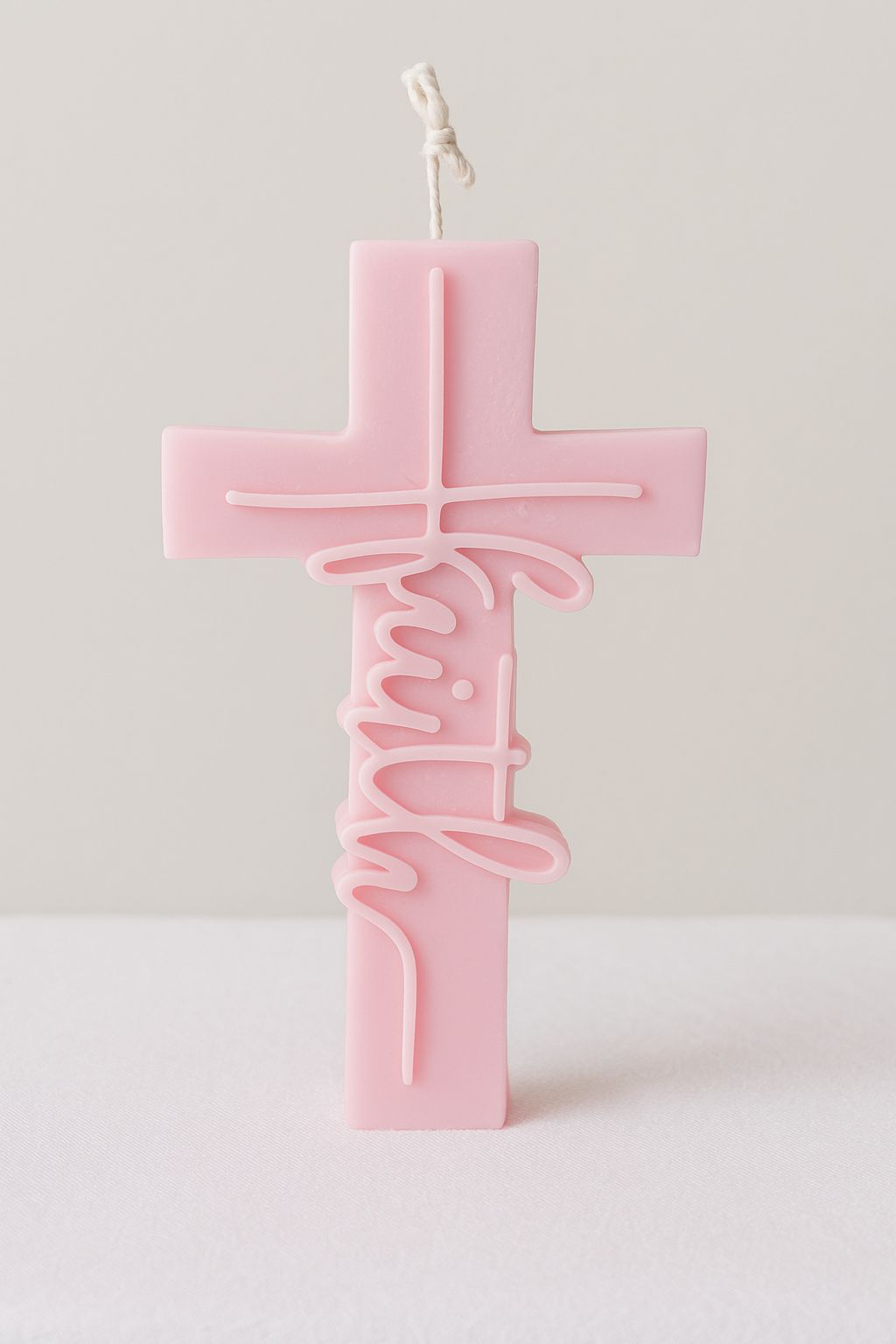 Pink- Cross Candles